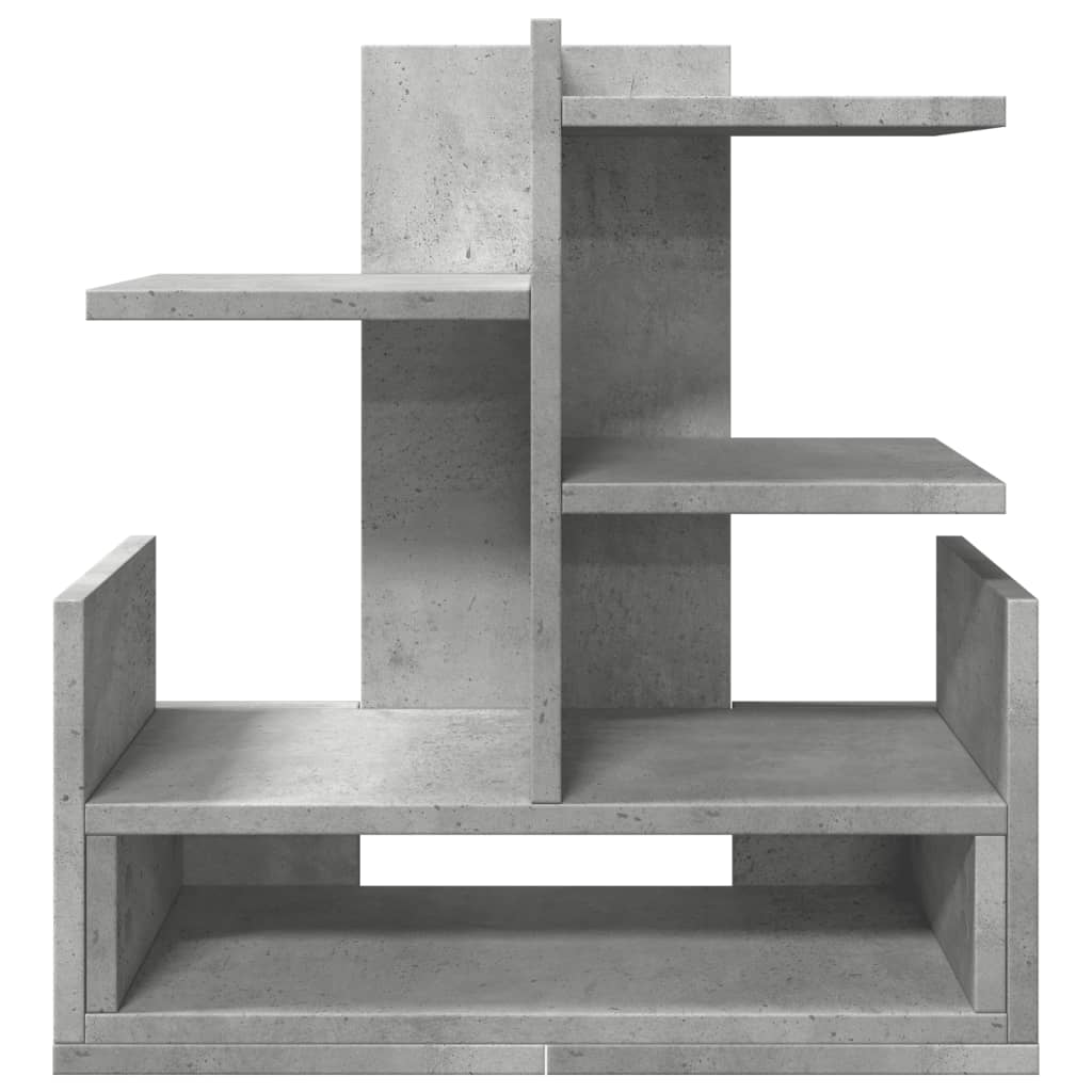 betonszürke szerelt fa asztali szervező 49 x 20 x 52,5 cm