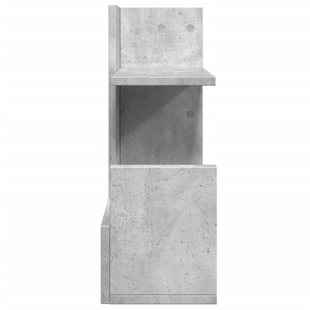 betonszürke szerelt fa asztali szervező 49 x 20 x 52,5 cm