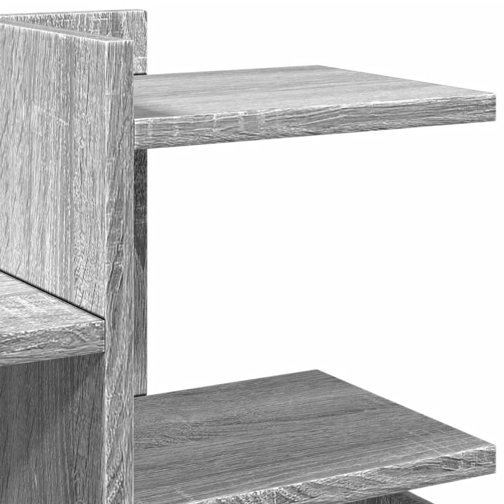 szürke sonoma színű szerelt fa asztali szervező 49x20x52,5 cm
