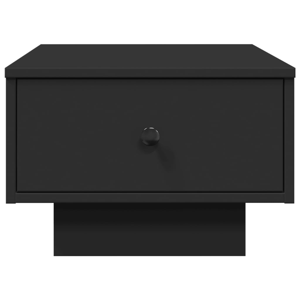 fekete szerelt fa dohányzóasztal 60 x 45 x 31 cm
