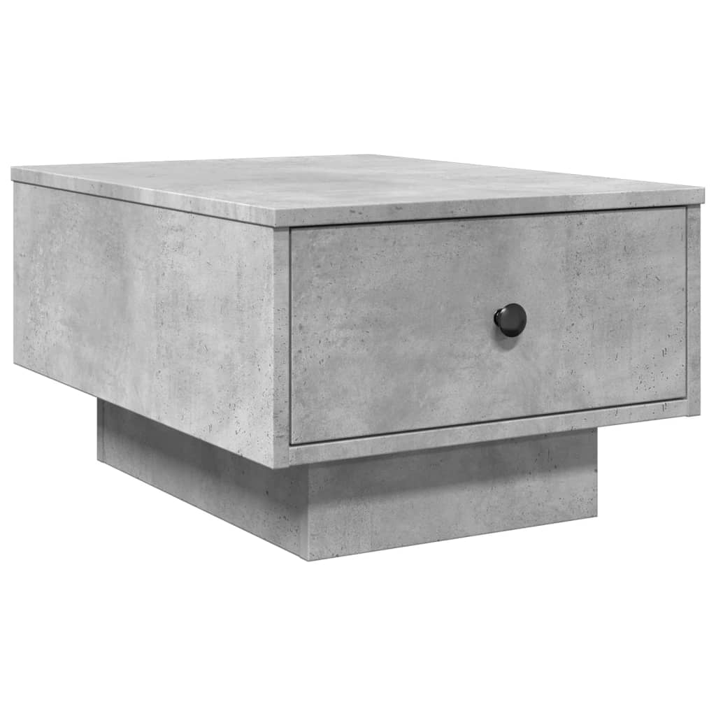 betonszürke szerelt fa dohányzóasztal 60 x 45 x 31 cm