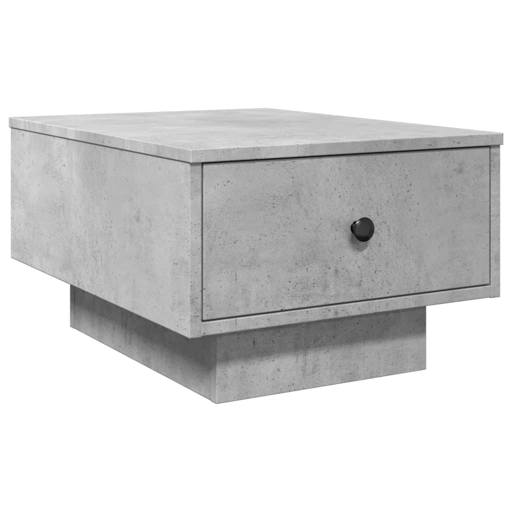betonszürke szerelt fa dohányzóasztal 60 x 45 x 31 cm
