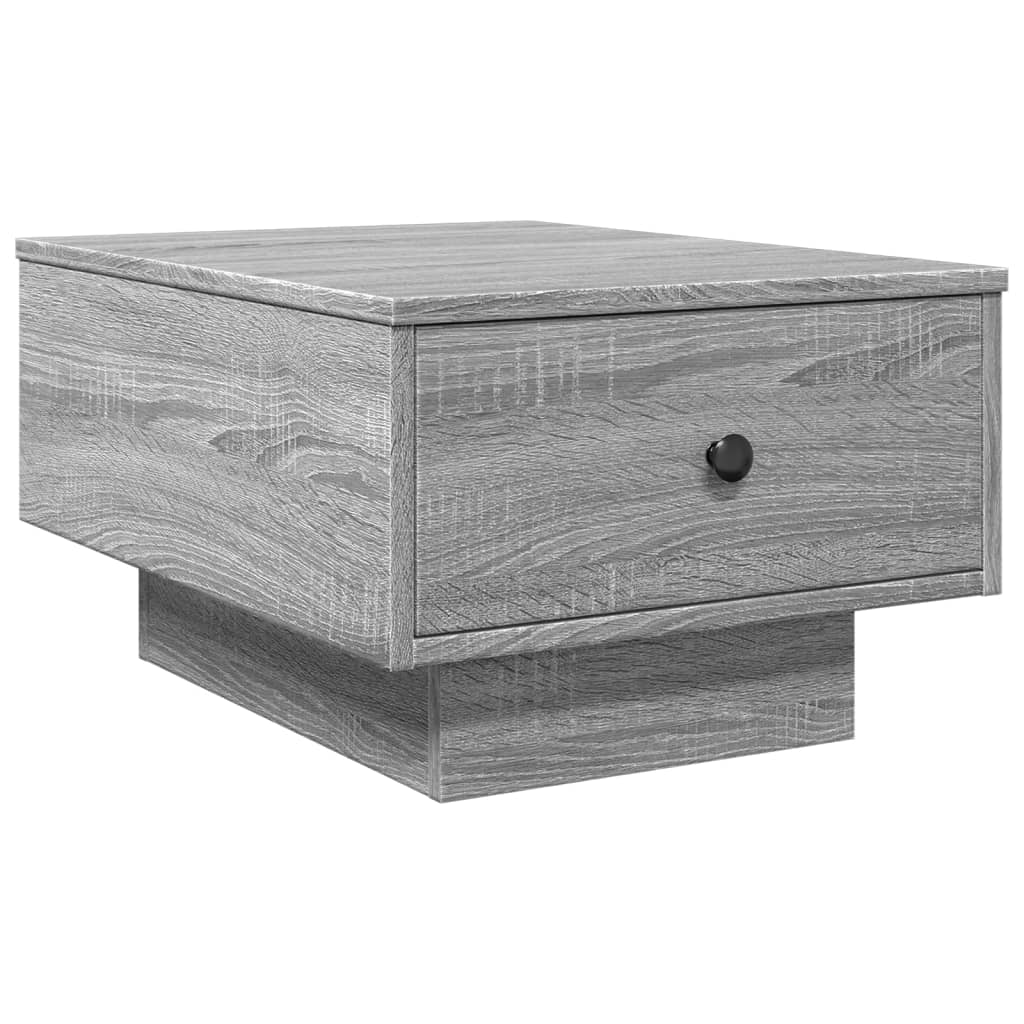 szürke sonoma színű szerelt fa dohányzóasztal 60 x 45 x 31 cm