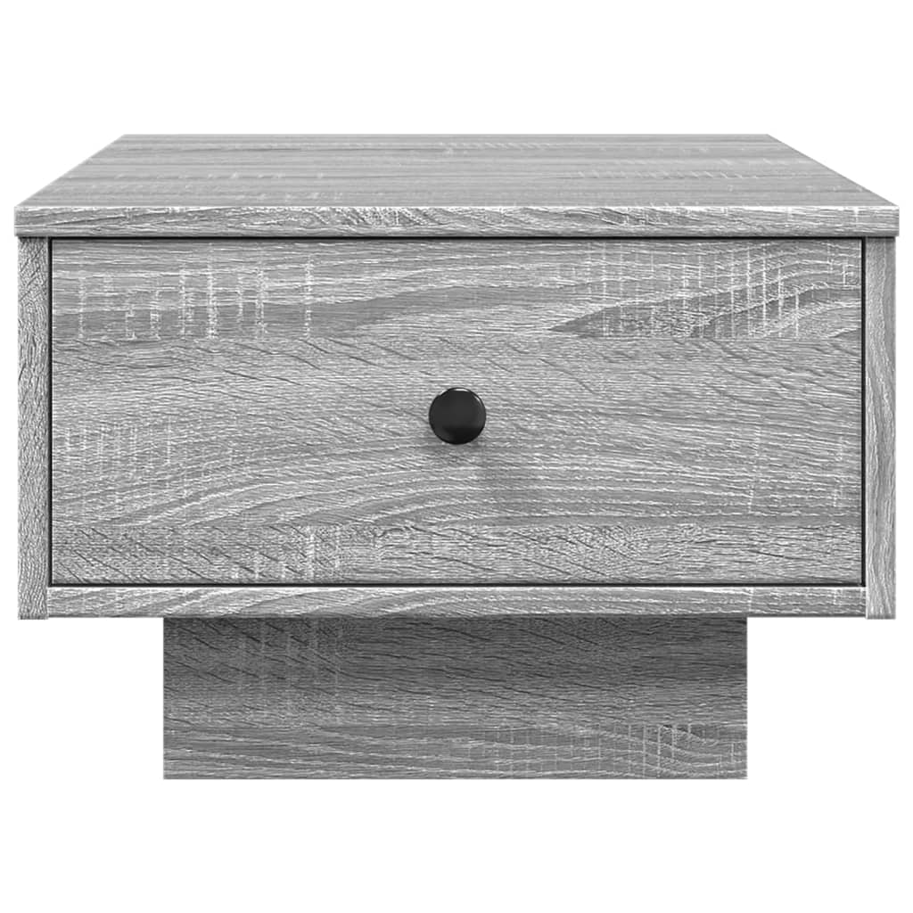 szürke sonoma színű szerelt fa dohányzóasztal 60 x 45 x 31 cm
