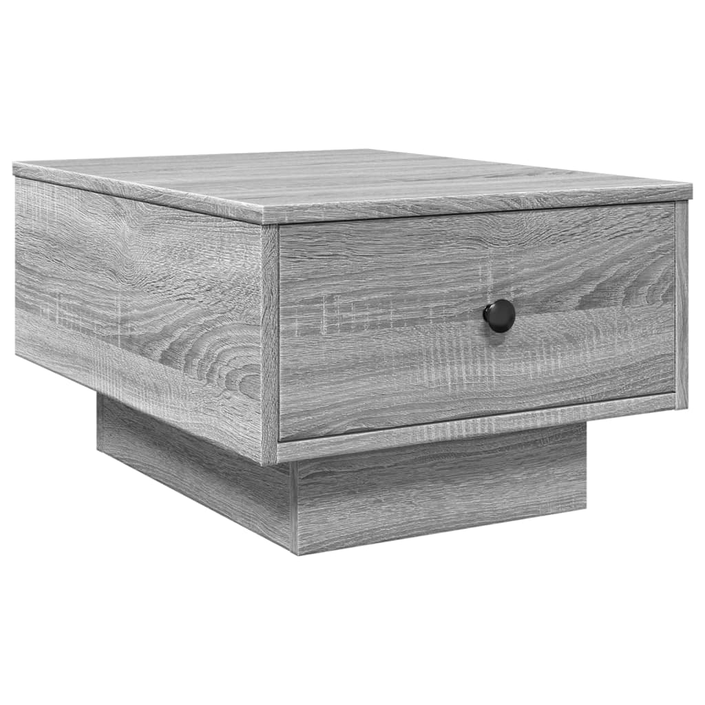 szürke sonoma színű szerelt fa dohányzóasztal 60 x 45 x 31 cm