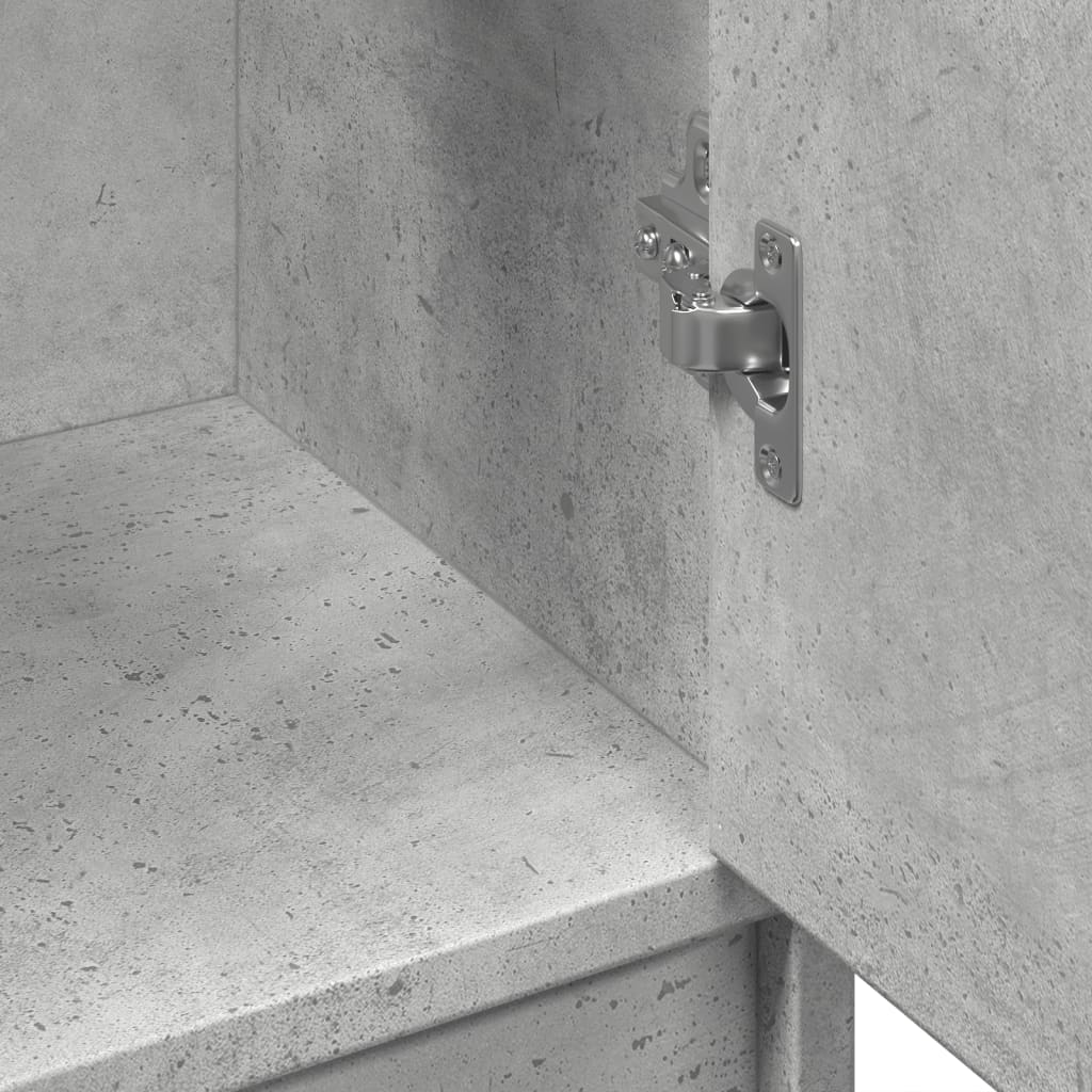 betonszürke szerelt fa mosdószekrény 63 x 29 x 55 cm