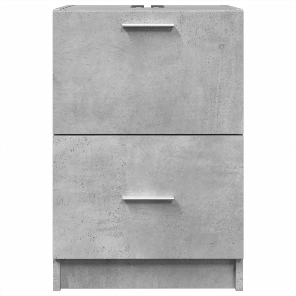 betonszürke szerelt fa mosdószekrény 40 x 37 x 59 cm