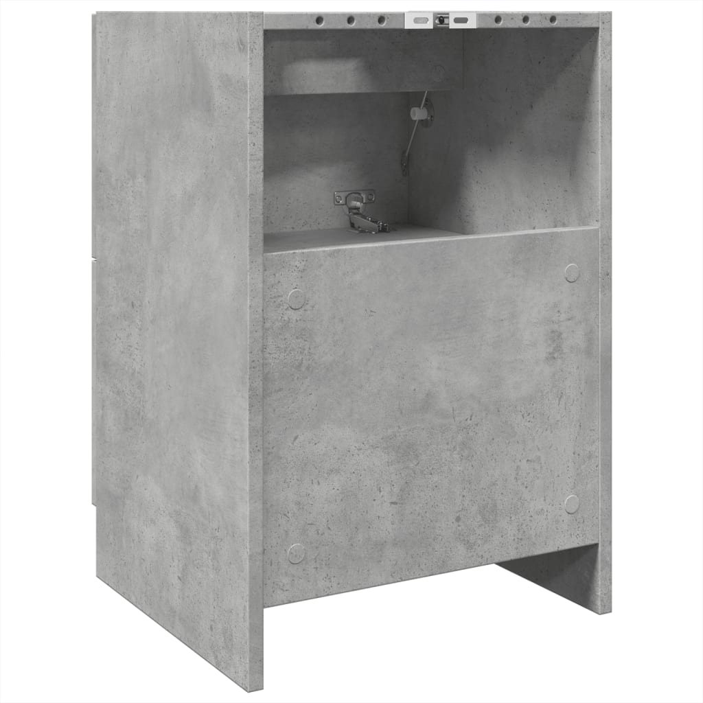 betonszürke szerelt fa mosdószekrény 40 x 37 x 59 cm