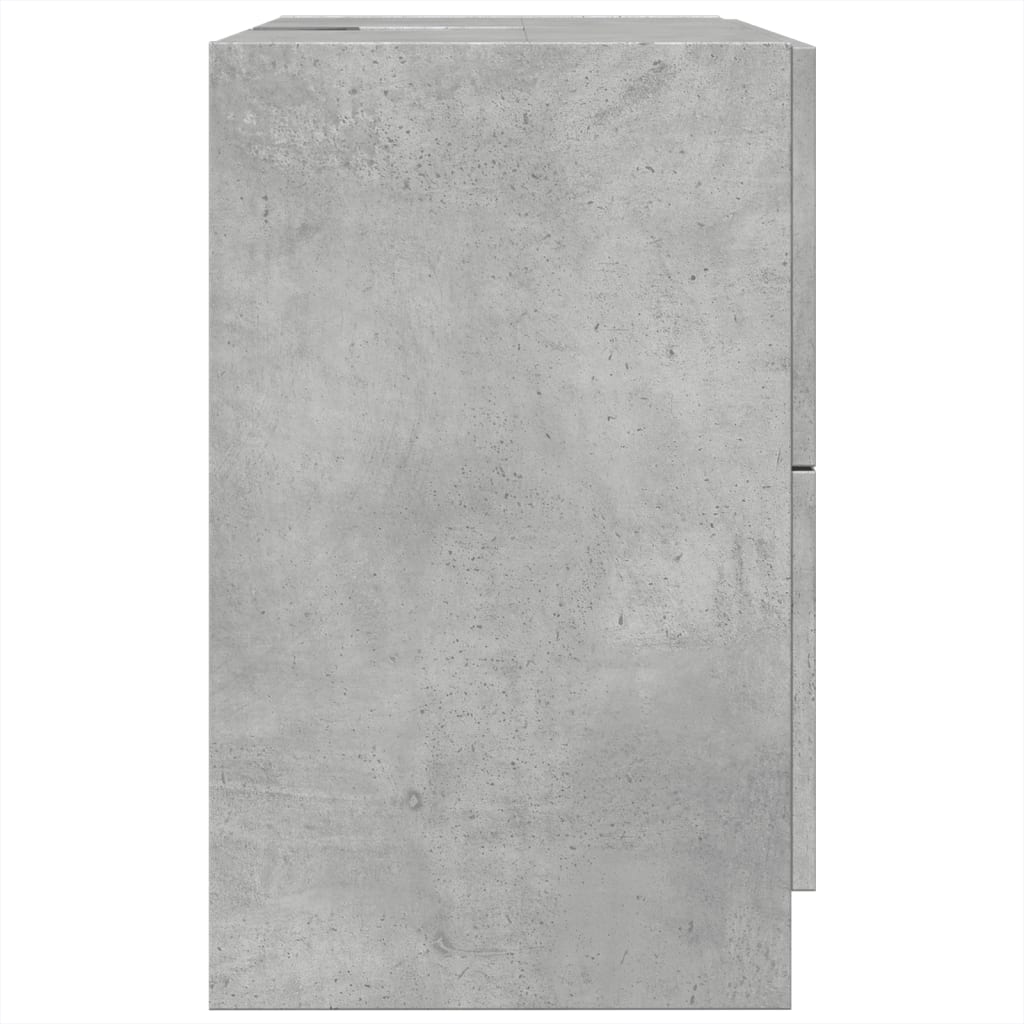 betonszürke szerelt fa mosdószekrény 59 x 37 x 59 cm