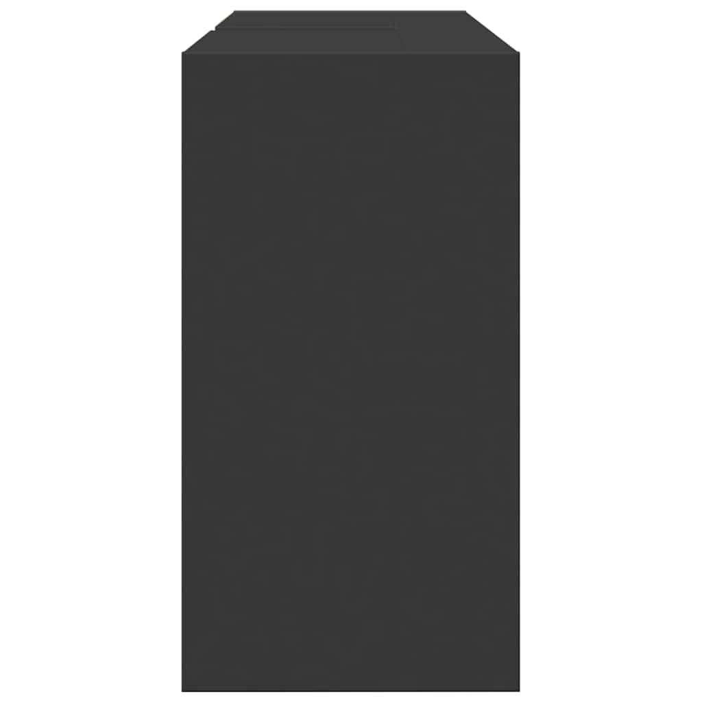 fekete szerelt fa mosdószekrény 90 x 29 x 55 cm
