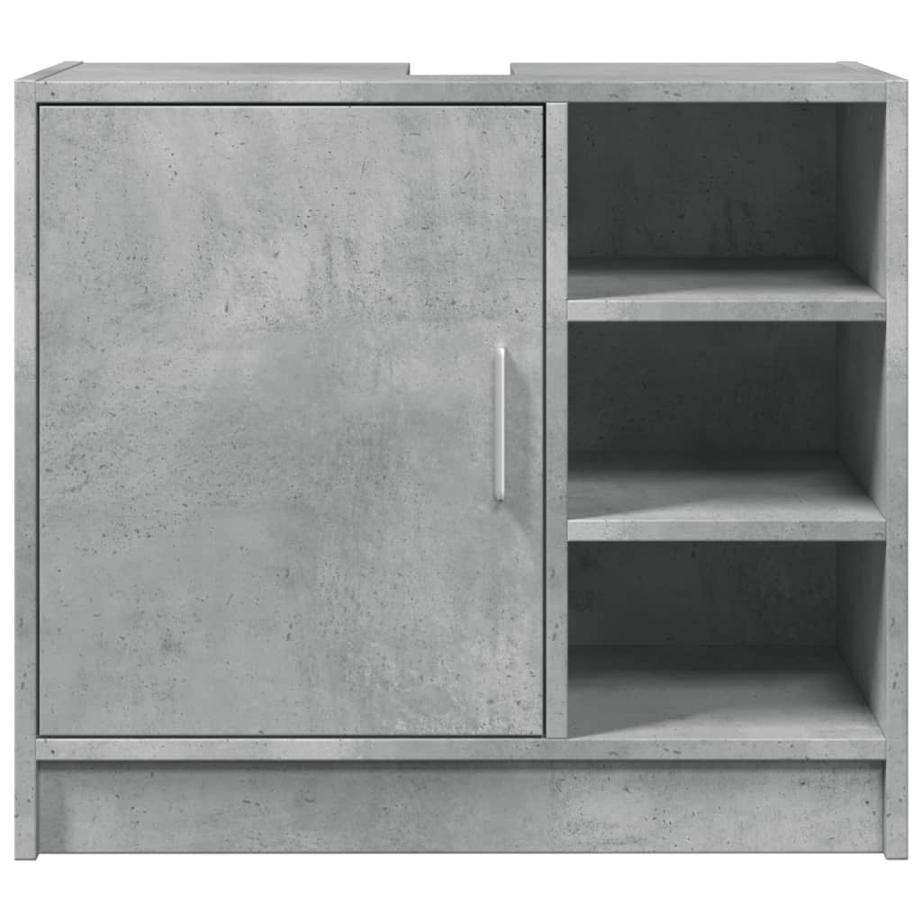 betonszürke szerelt fa mosdószekrény 63 x 29 x 55 cm