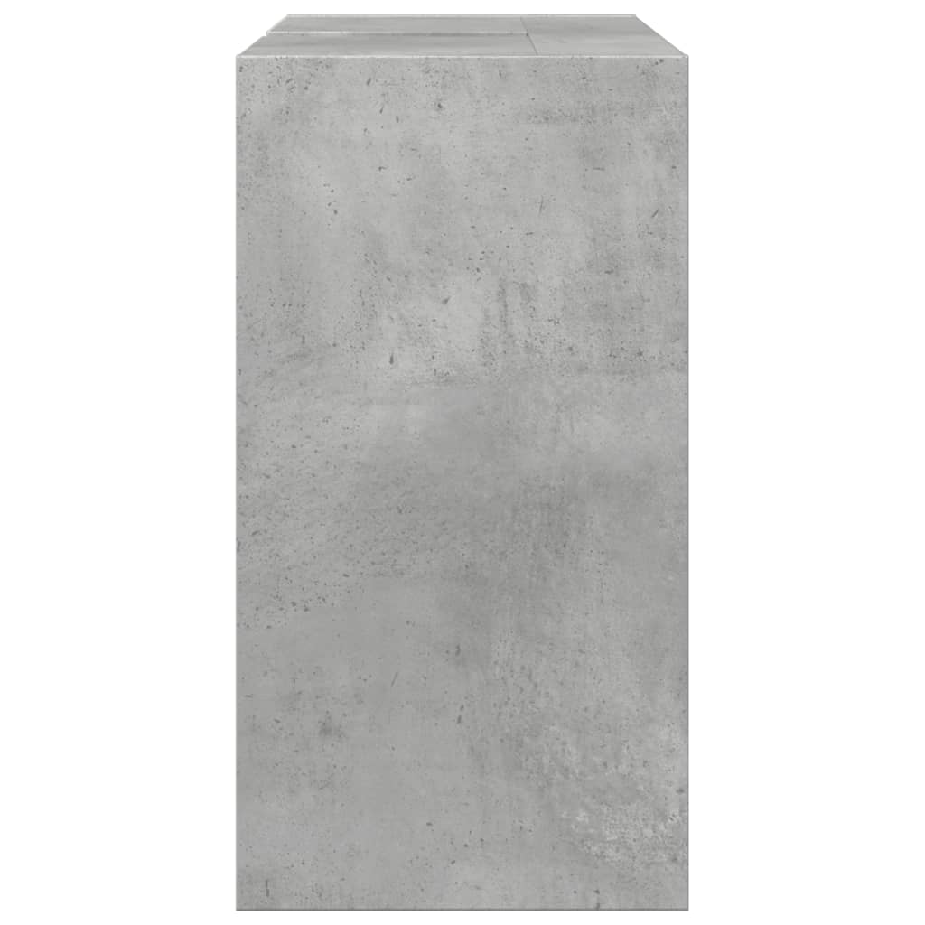 betonszürke szerelt fa mosdószekrény 63 x 29 x 55 cm