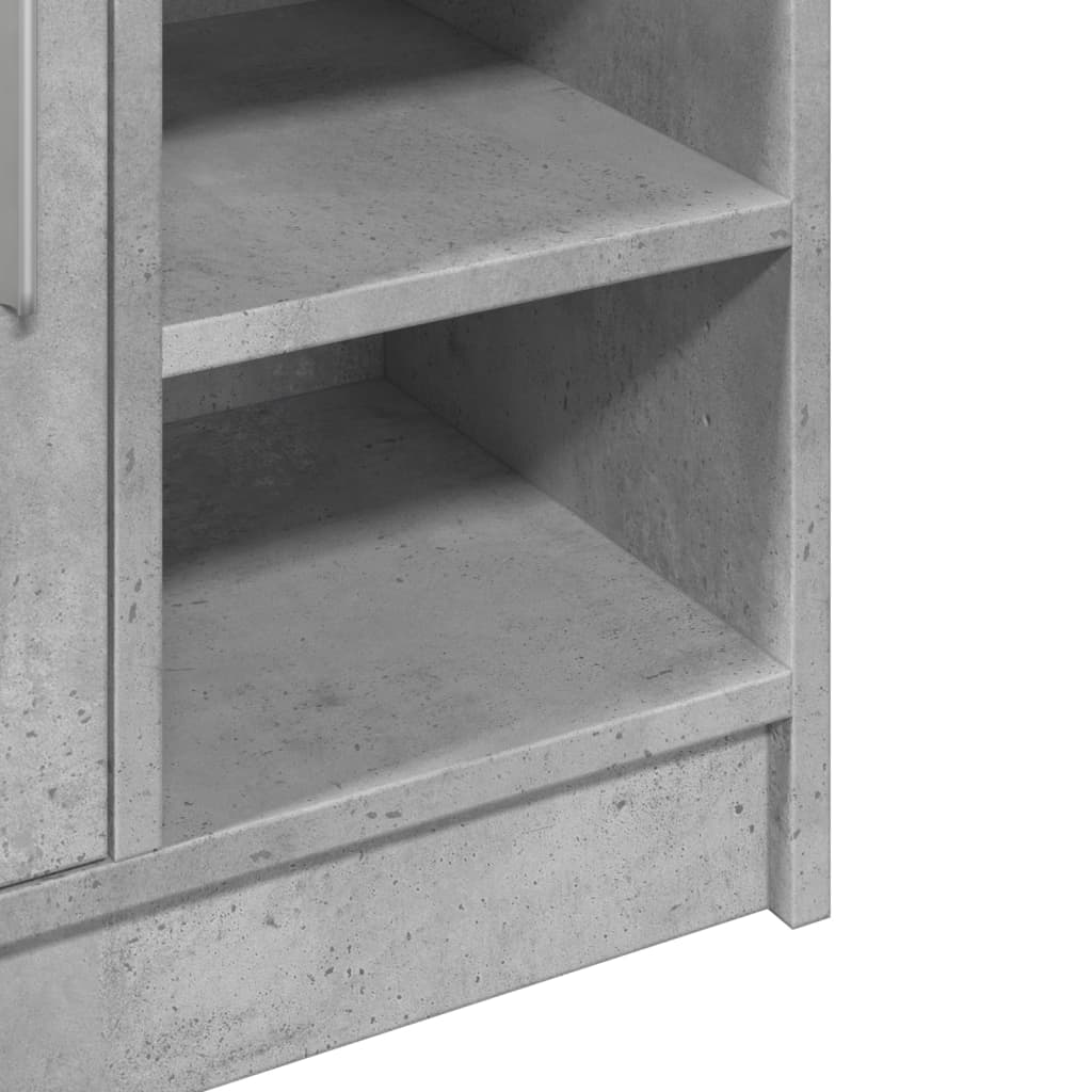 betonszürke szerelt fa mosdószekrény 63 x 29 x 55 cm