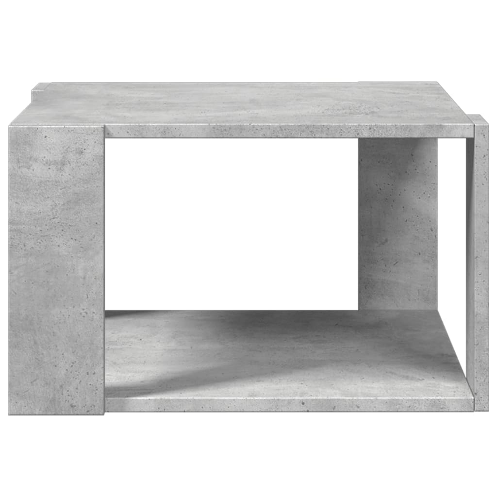 betonszürke szerelt fa dohányzóasztal 51,5 x 51,5 x 30 cm