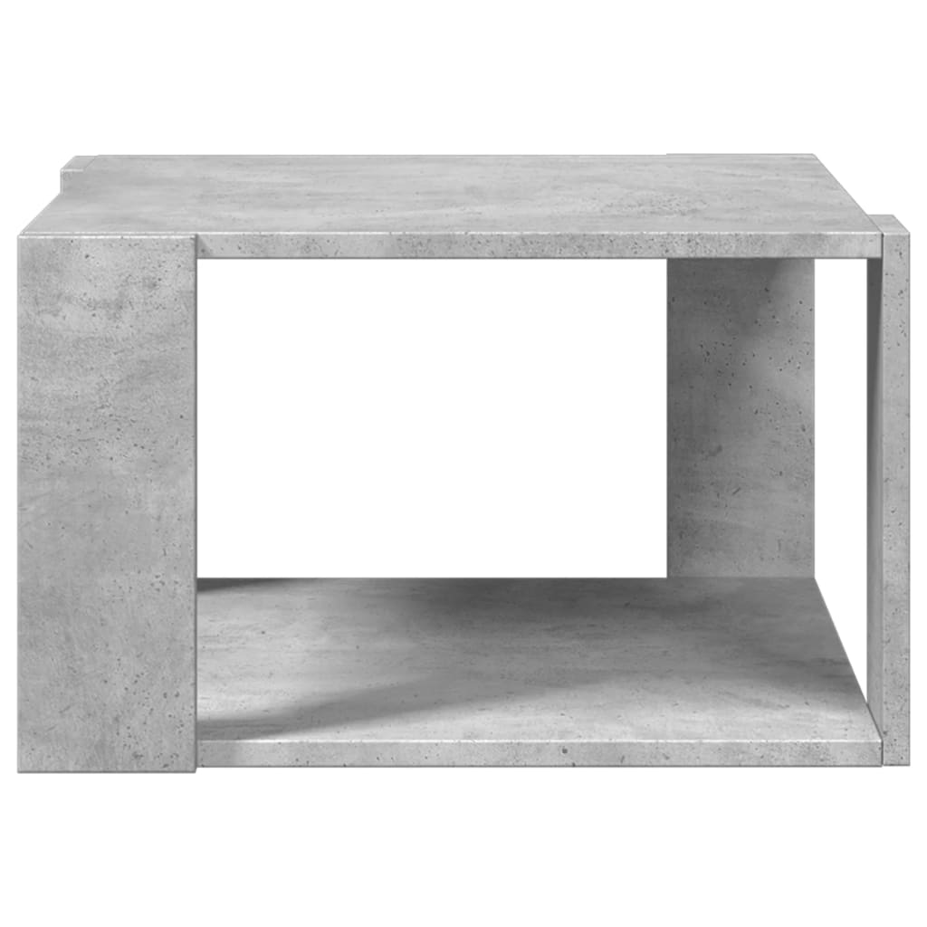 betonszürke szerelt fa dohányzóasztal 51,5 x 51,5 x 30 cm