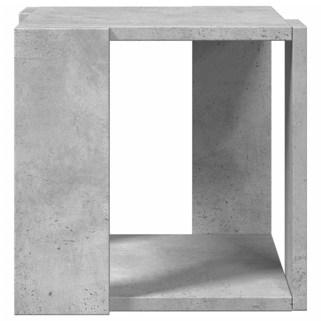 betonszürke szerelt fa dohányzóasztal 32 x 32 x 30 cm