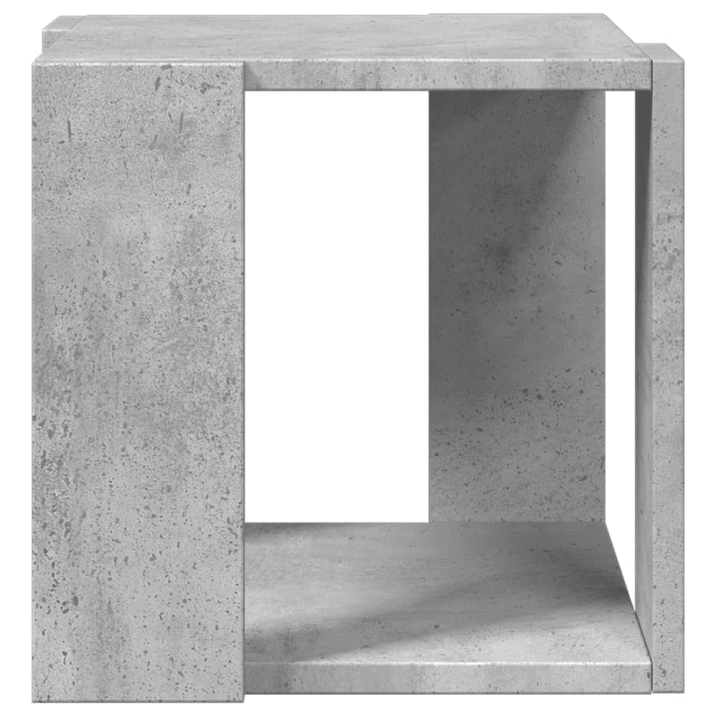 betonszürke szerelt fa dohányzóasztal 32 x 32 x 30 cm
