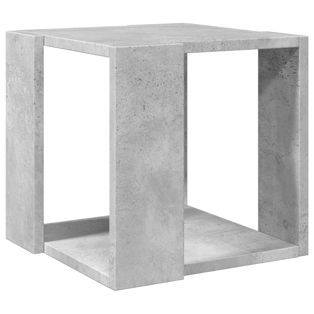 betonszürke szerelt fa dohányzóasztal 32 x 32 x 30 cm