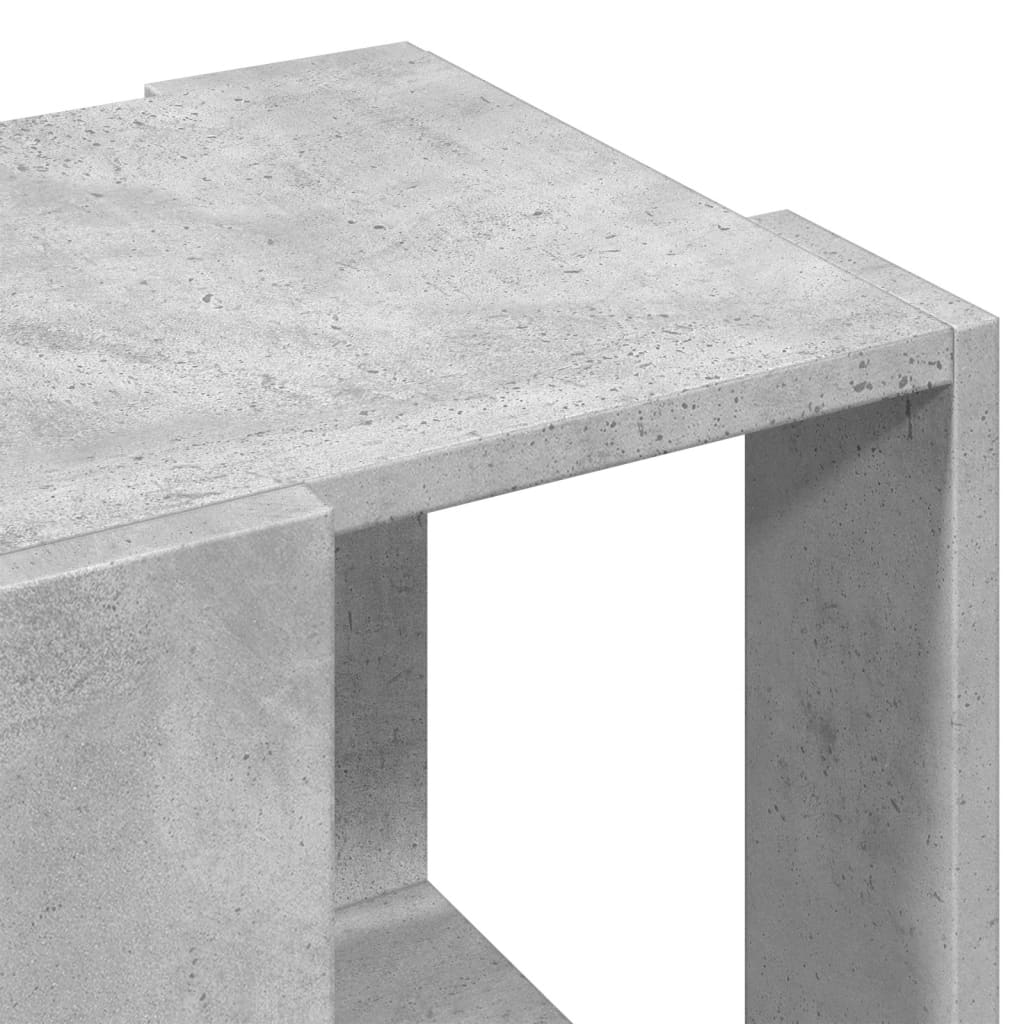 betonszürke szerelt fa dohányzóasztal 32 x 32 x 30 cm