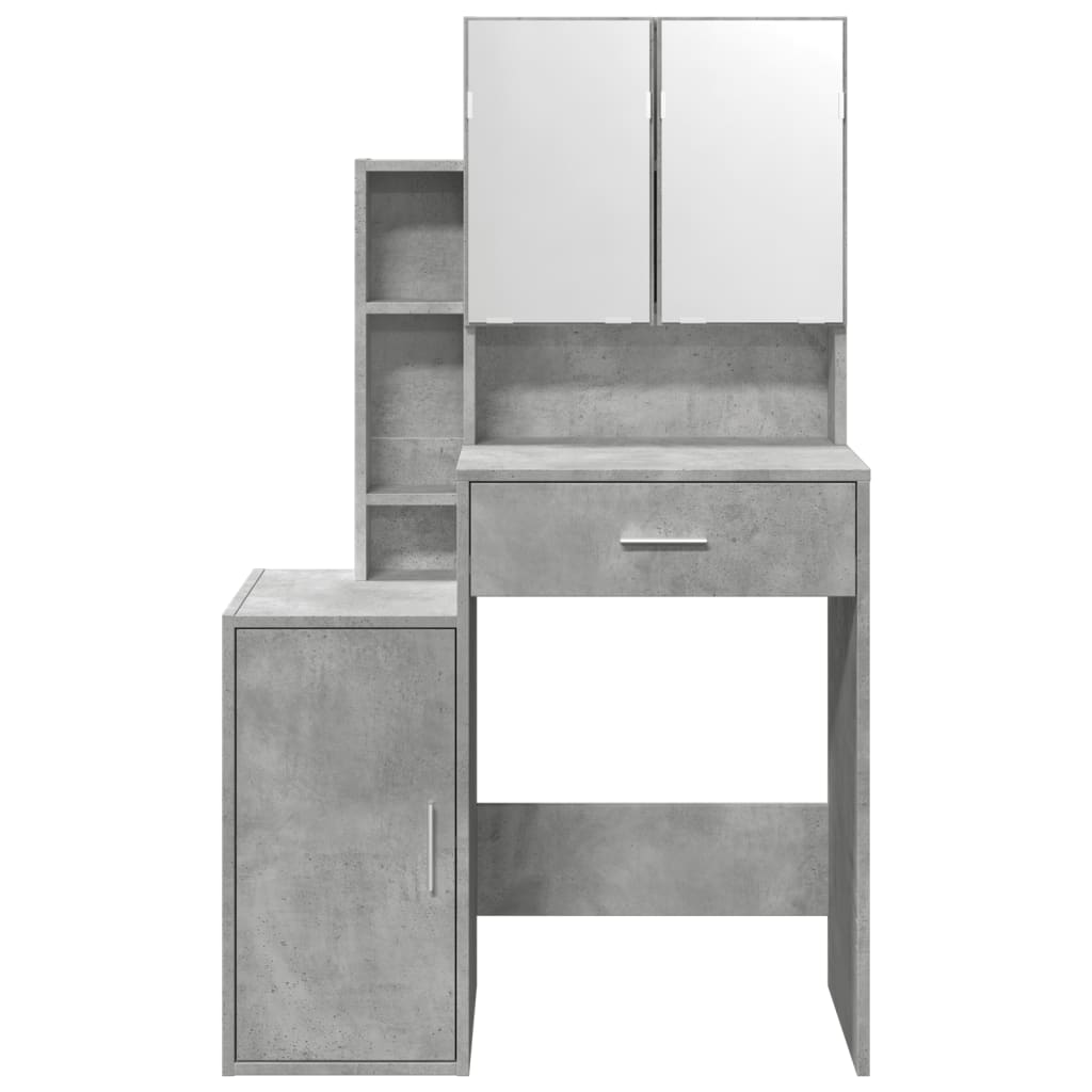 betonszürke fésülködőasztal szekrénnyel 80 x 35 x 132 cm