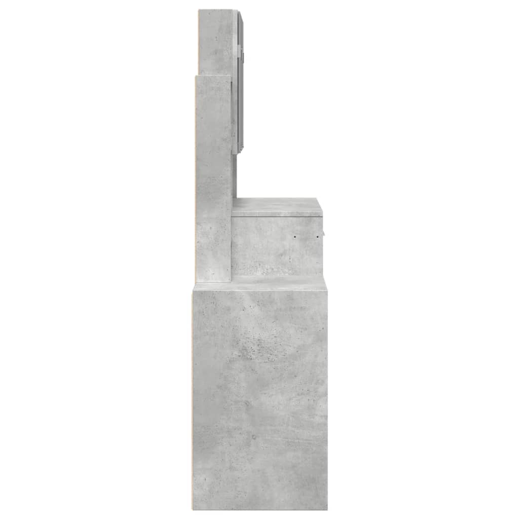 betonszürke fésülködőasztal szekrénnyel 80 x 35 x 132 cm