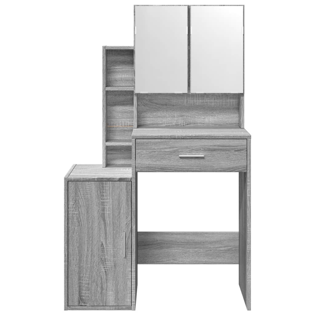 szürke sonoma színű fésülködőasztal szekrénnyel 80 x 35 x 132cm