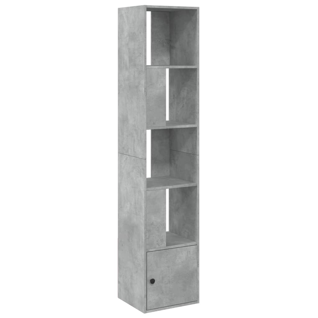 betonszürke szerelt fa könyvespolc 40 x 36 x 189 cm