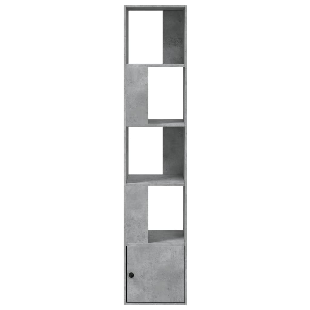 betonszürke szerelt fa könyvespolc 40 x 36 x 189 cm