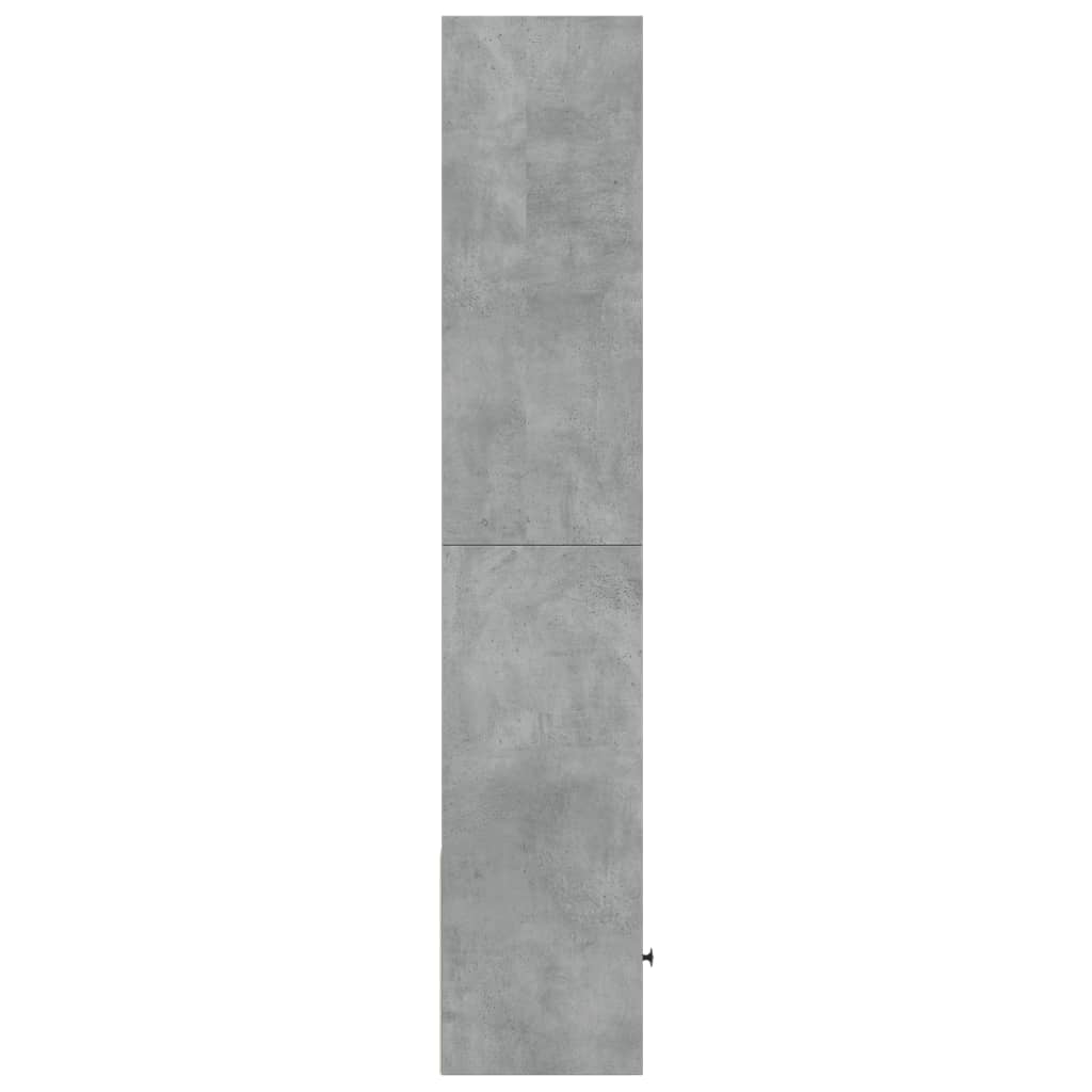 betonszürke szerelt fa könyvespolc 40 x 36 x 189 cm