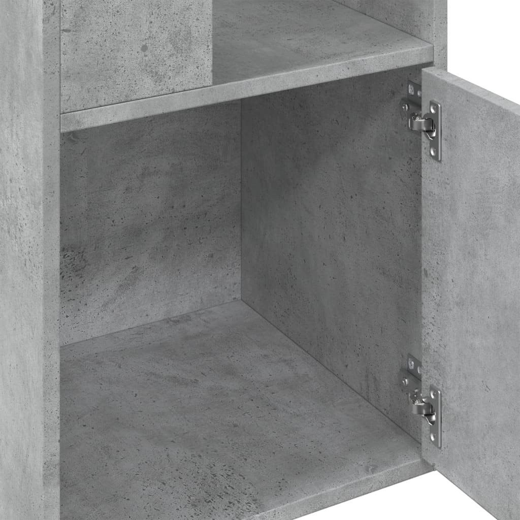 betonszürke szerelt fa könyvespolc 40 x 36 x 189 cm