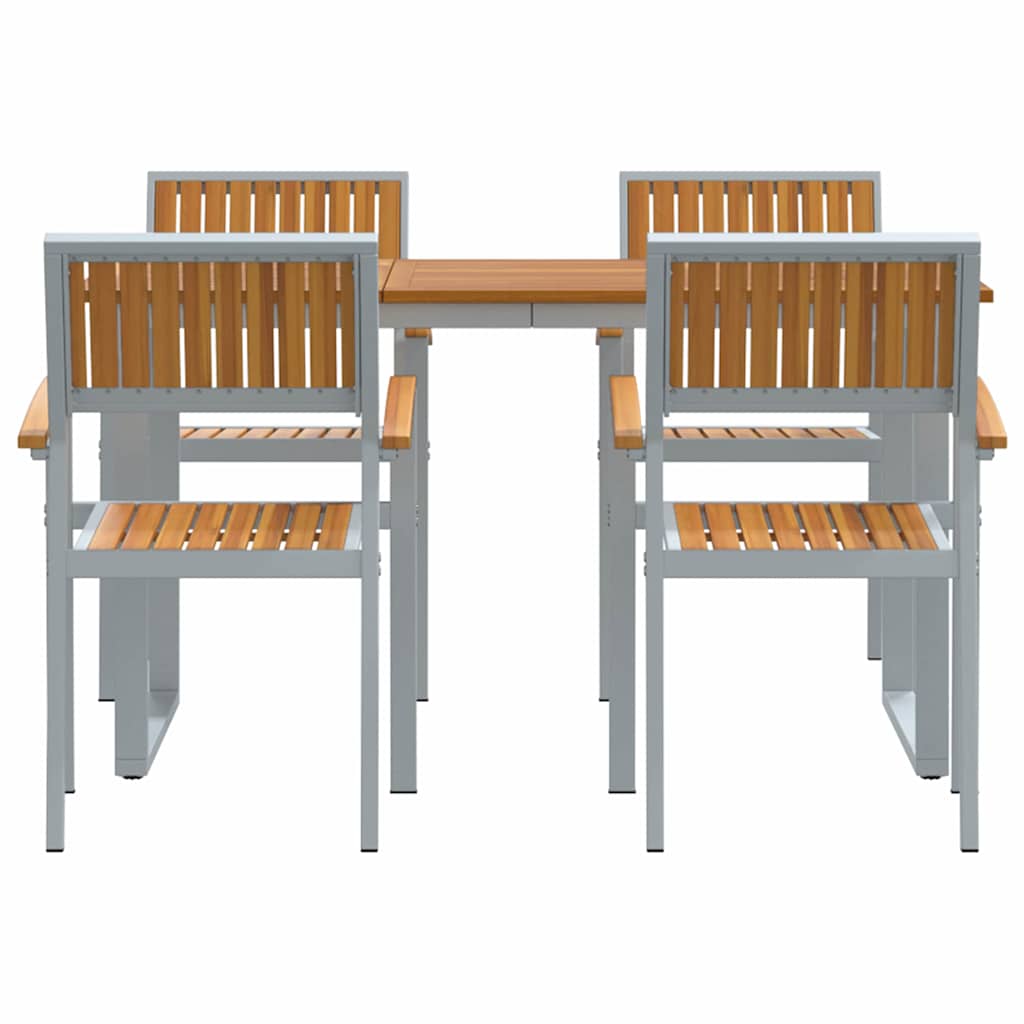 Kert étkező szett 5 pcs Szürke Tömör Akácfa