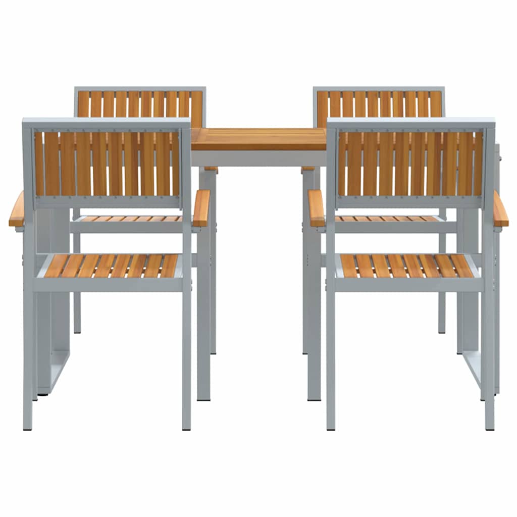 Kert étkező szett 5 pcs Szürke Tömör Akácfa