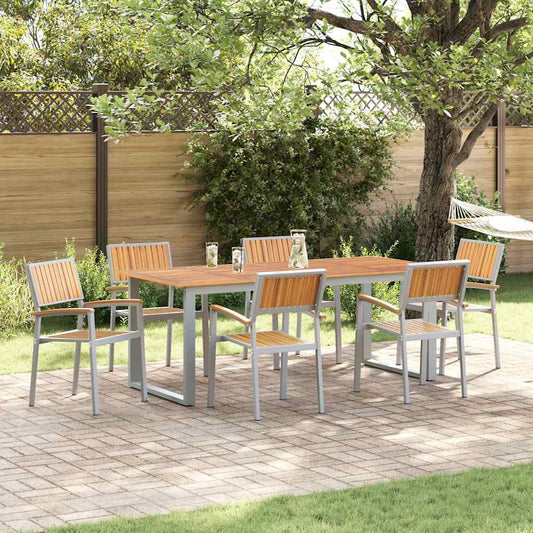 Összecsukható Szék 6 pcs Barna 56 x 57 x 87 cm Tömör Akácfa