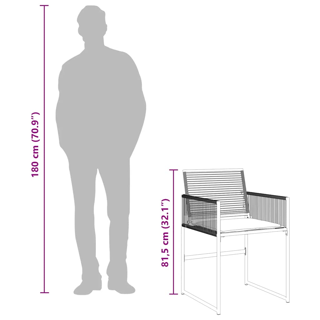 13 részes fekete polyrattan kerti ülőgarnitúra párnákkal