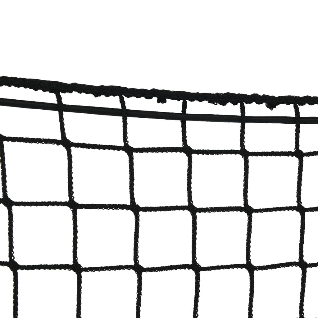 fekete polipropilén utánfutóháló elasztikus kötéllel 5 x 3 m