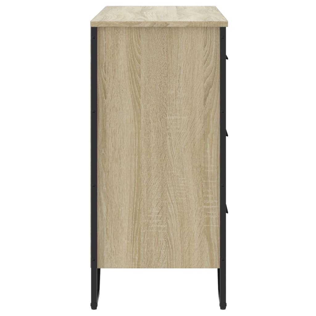sonoma tölgy színű szerelt fa komód 91 x 35,5 x 74,5 cm