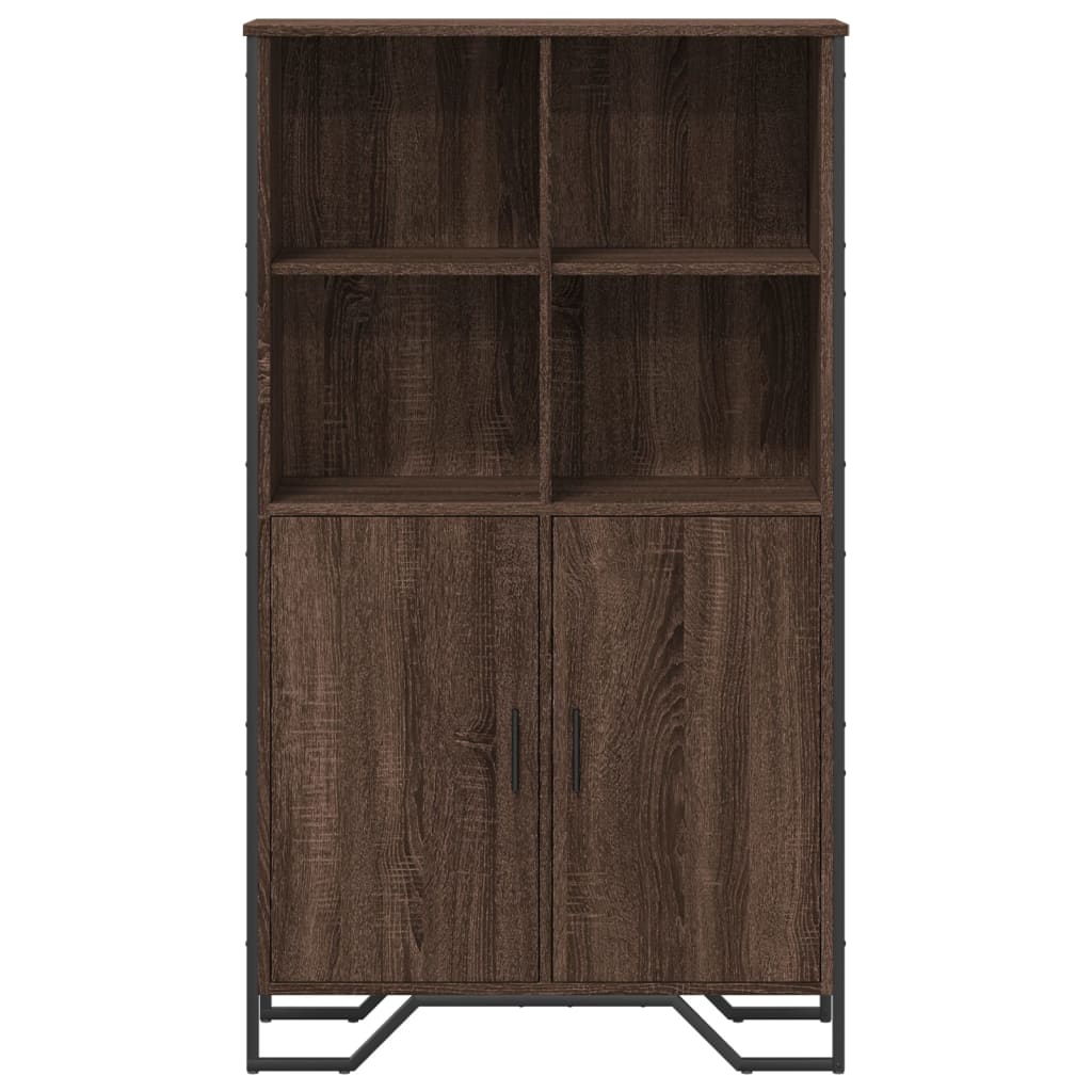 barna tölgy színű szerelt fa magasszekrény 79,5x35,5x137,5 cm
