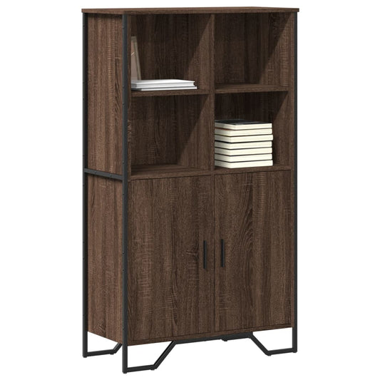 barna tölgy színű szerelt fa magasszekrény 79,5x35,5x137,5 cm