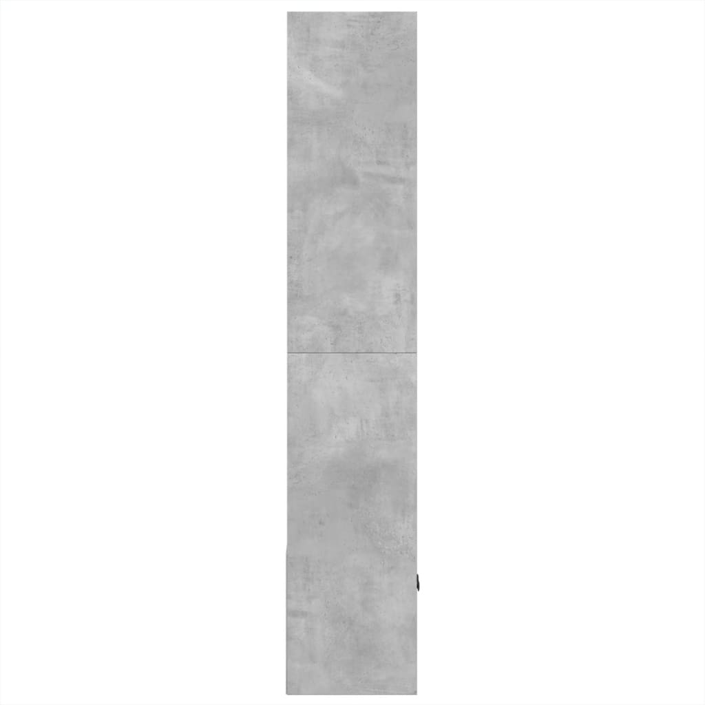 betonszürke szerelt fa könyvespolc 70 x 36 x 189 cm
