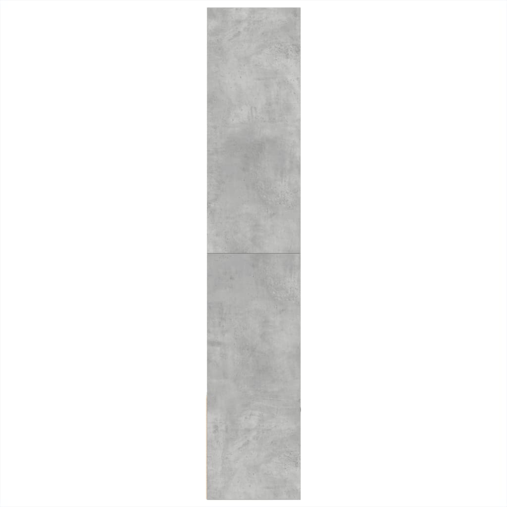 betonszürke szerelt fa könyvespolc 100 x 36 x 189 cm