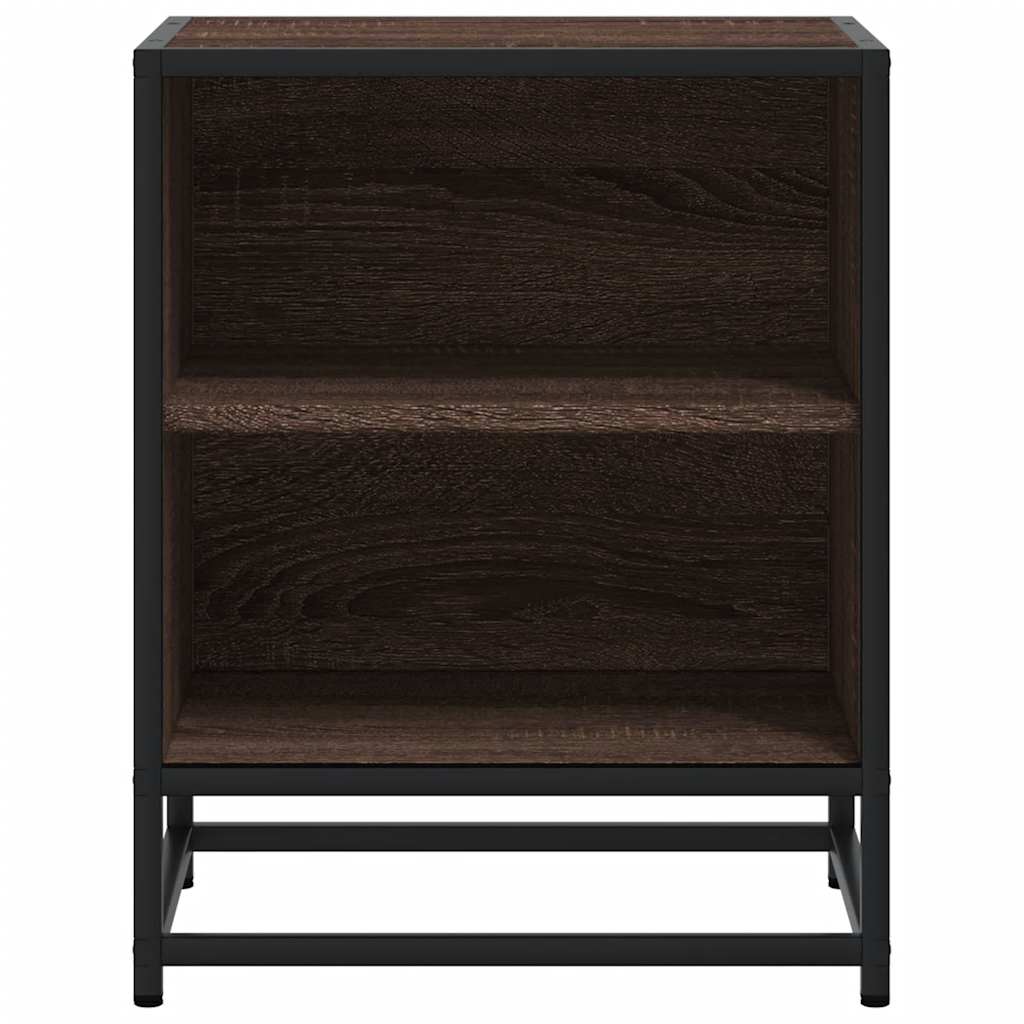 éjjeliszekrény barna tölgy 40x31x50 cm műfából és fémből