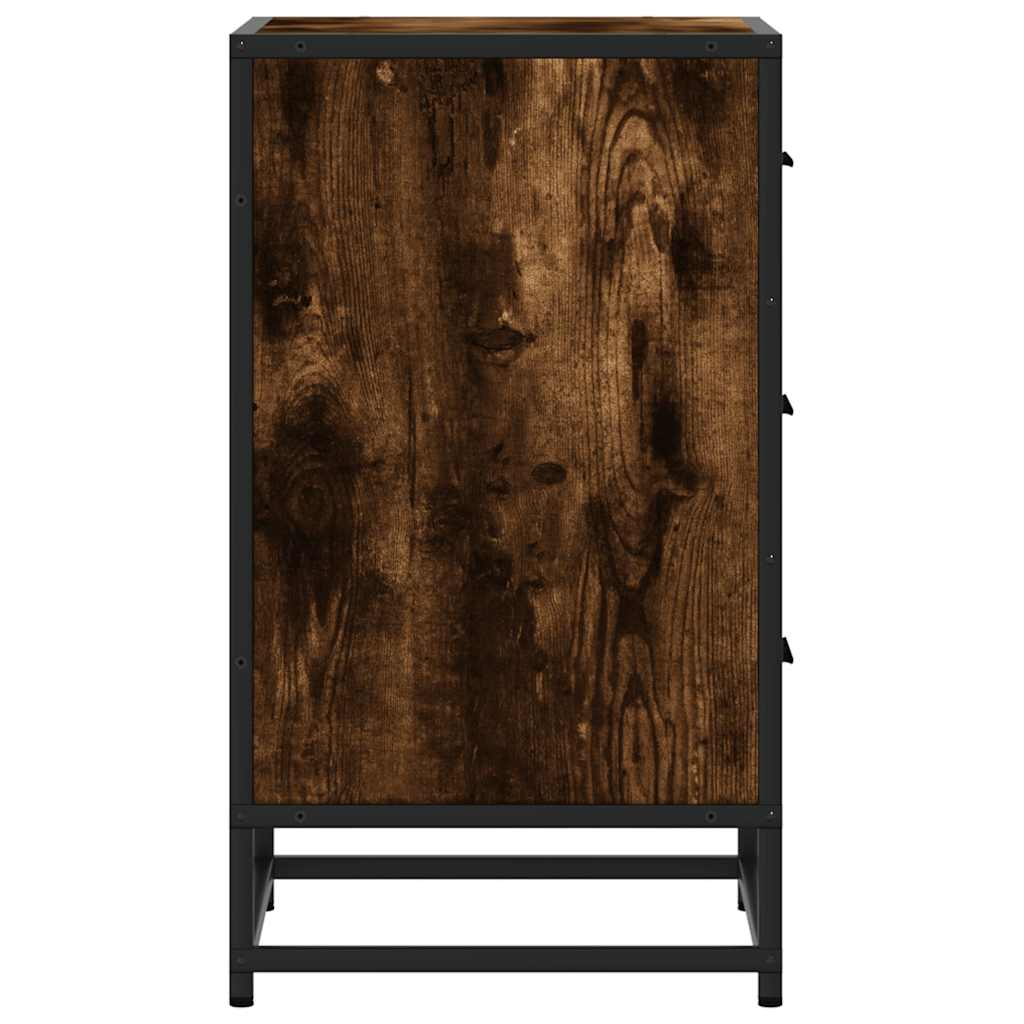 éjjeliszekrény füstölt tölgy 40x34,5x60 cm fából fémből készült