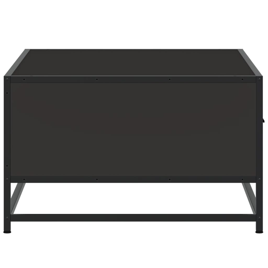 fekete szerelt fa és fém dohányzóasztal 90 x 57 x 35 cm