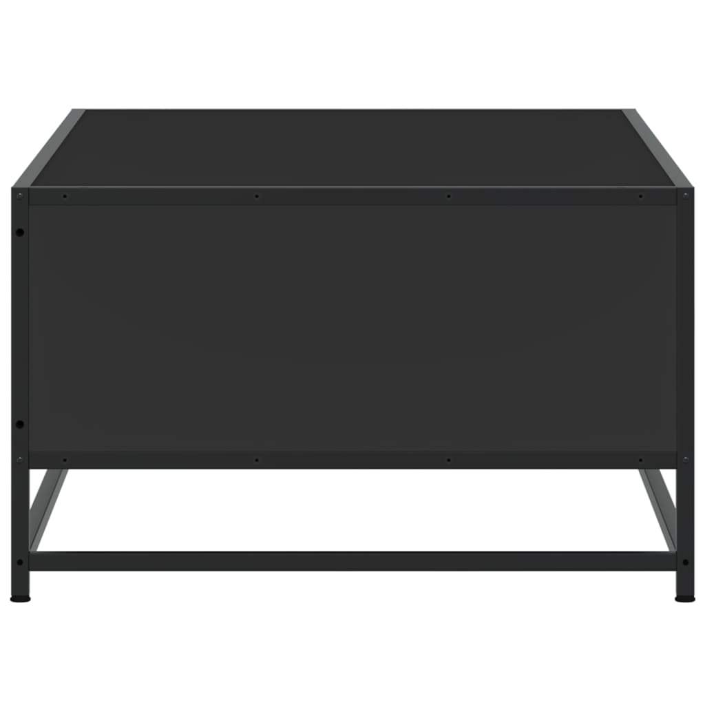 fekete szerelt fa és fém dohányzóasztal 100 x 57 x 35 cm