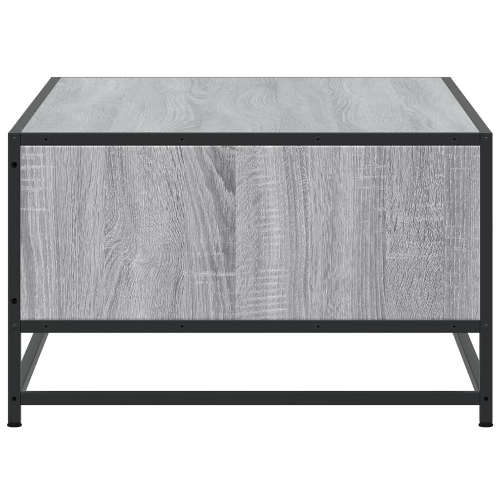 szürke sonoma szerelt fa és fém dohányzóasztal 100 x 57 x 35 cm