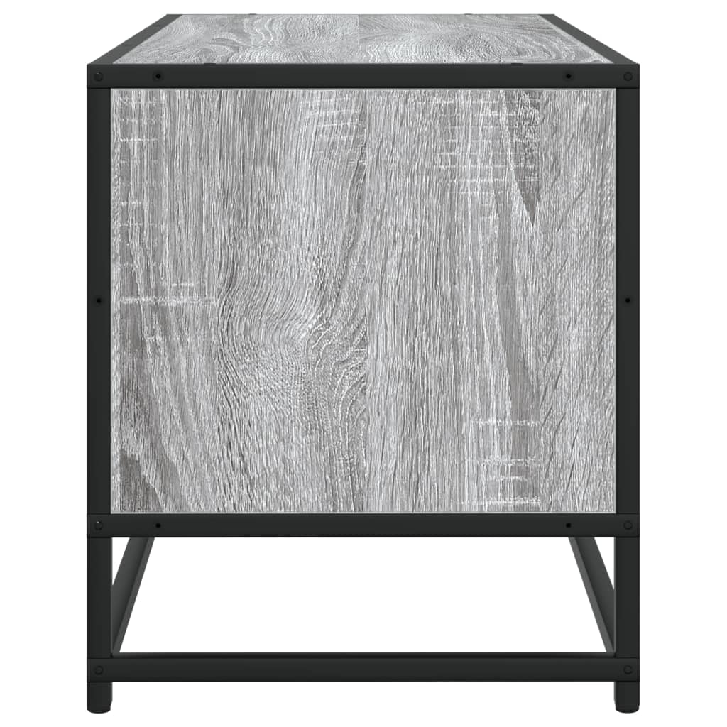 szürke sonoma színű szerelt fa és fém TV-szekrény 80x34,5x40 cm