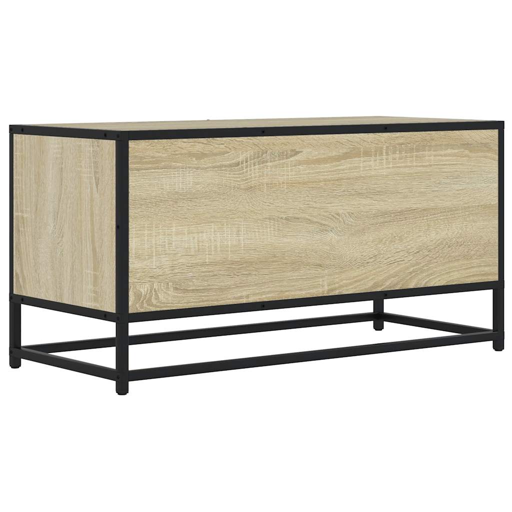sonoma tölgyszínű szerelt fa és fém TV-szekrény 80x34,5x40 cm