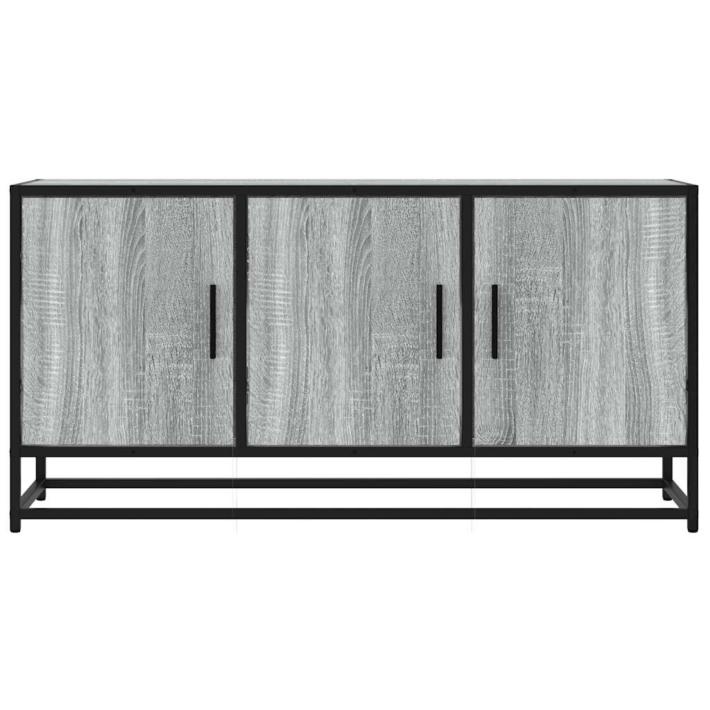 szürke sonoma színű szerelt fa és fém TV-szekrény 100x35x50 cm