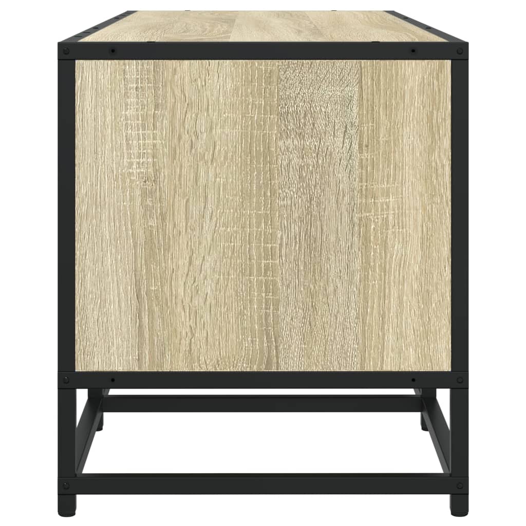 sonoma tölgy színű szerelt fa és fém TV-szekrény 100x35x41 cm