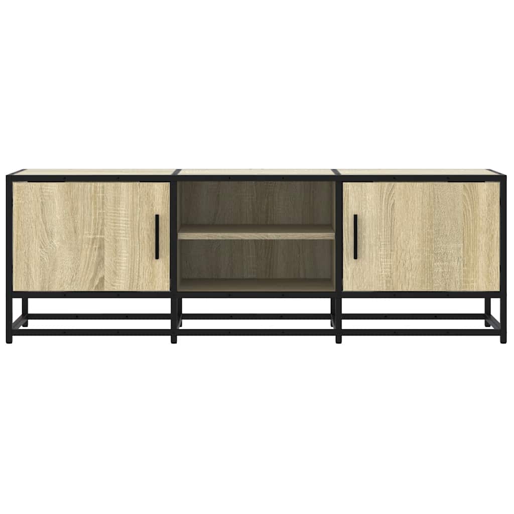sonoma tölgy színű szerelt fa és fém TV-szekrény 120x35x41 cm